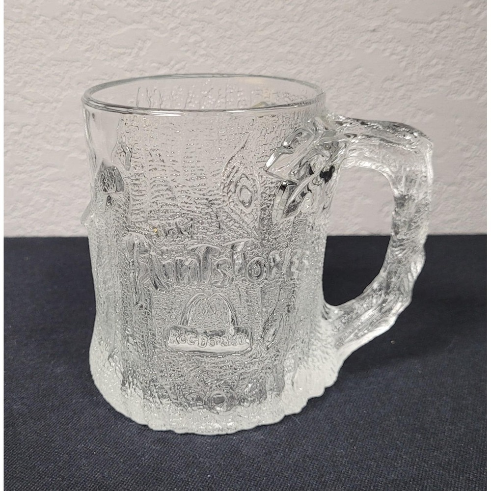 Vintage 1993 McDonald's "The Flintstones" TreeMendous Promotional Glass Mug
